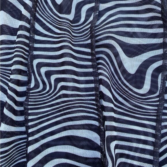 H&M size extra small mesh brown crop top sheer festival - Picture 4 of 5